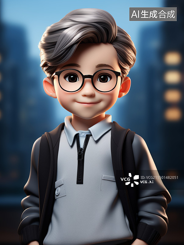 【AI数字艺术】3d男孩图片素材