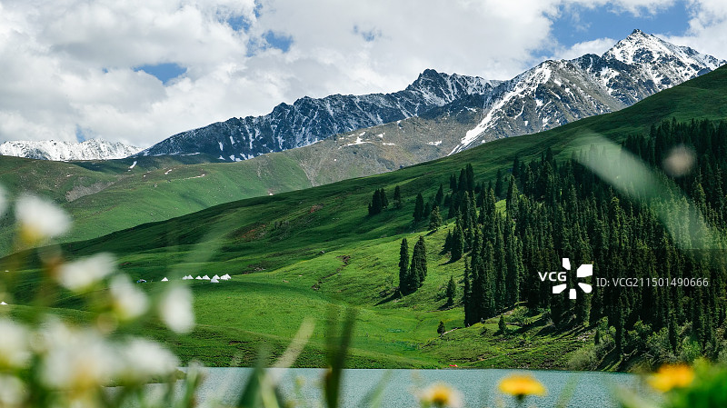 唐布拉仙女湖图片素材