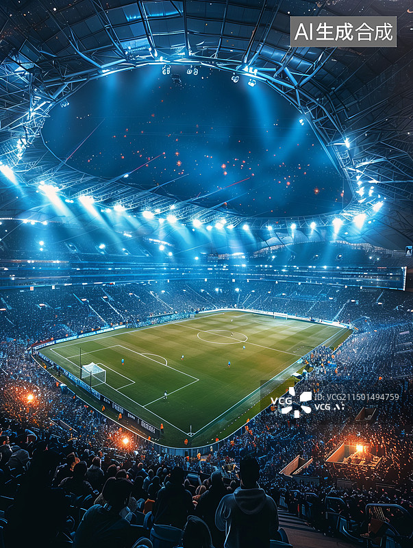 【AI数字艺术】充满观众的体育赛事现场图片素材