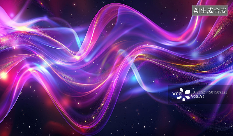 【AI数字艺术】金属色波浪纹背景素材图片素材