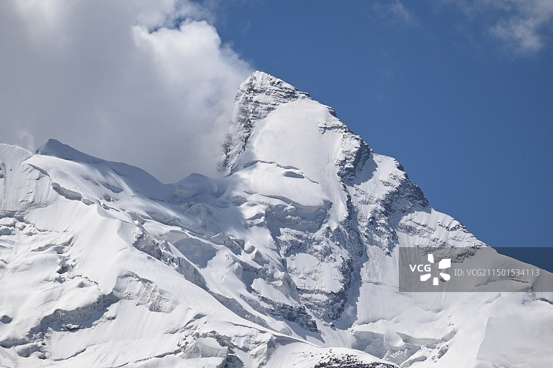 昆仑山脉公格尔山，公格尔九别风图片素材