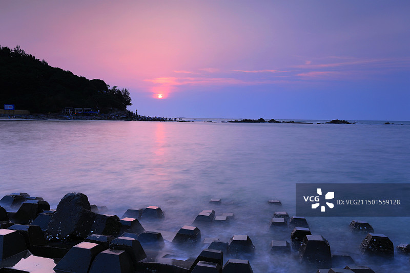 海边晚霞图片素材