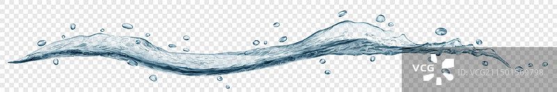 带水滴的半透明水波图片素材