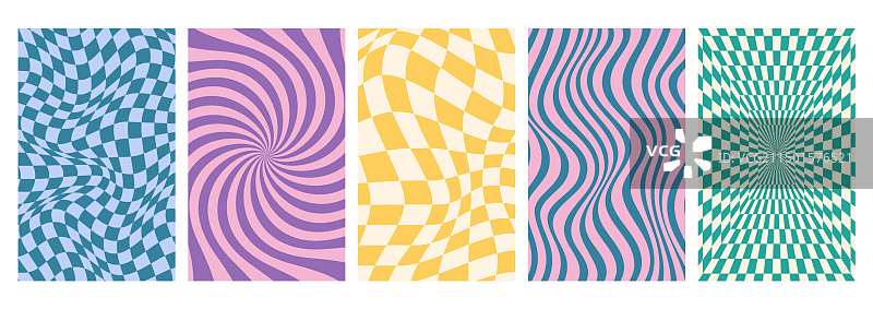 具有无缝的迷幻棋盘海报图片素材