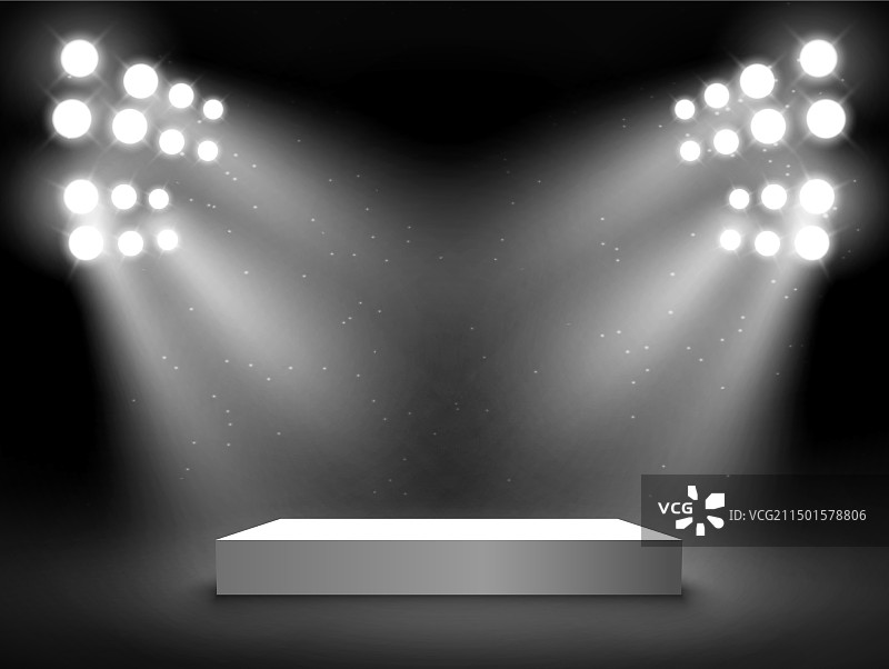 带灯光展示台的舞台讲台图片素材
