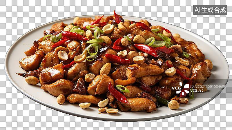 【AI数字艺术】宫保鸡丁免抠元素图片素材
