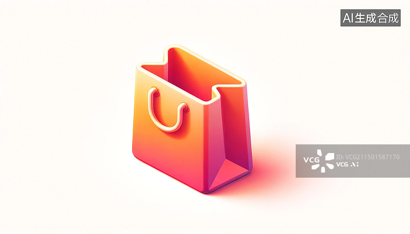 【AI数字艺术】3D购物袋图片素材