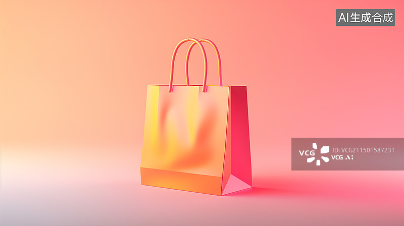 【AI数字艺术】3D购物袋图片素材