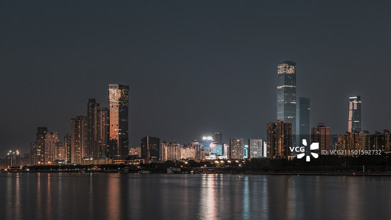 长沙香江两岸建筑景色图片素材