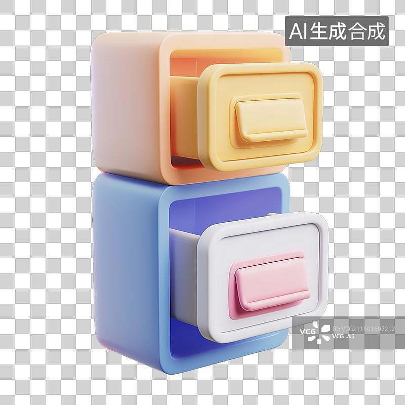【AI数字艺术】卡通抽屉 柜子图片素材