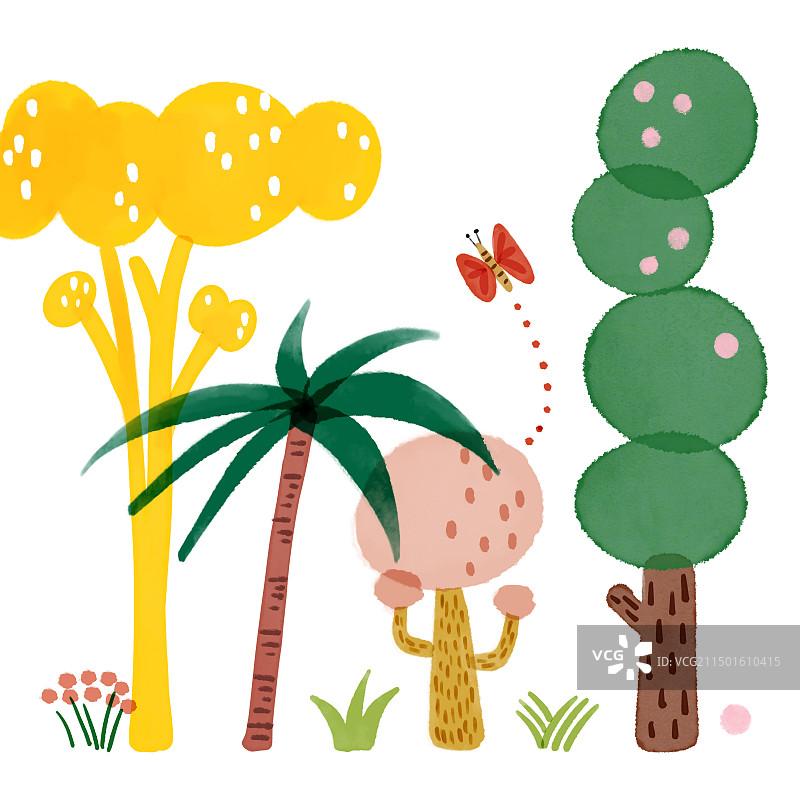 可爱小森林图片素材