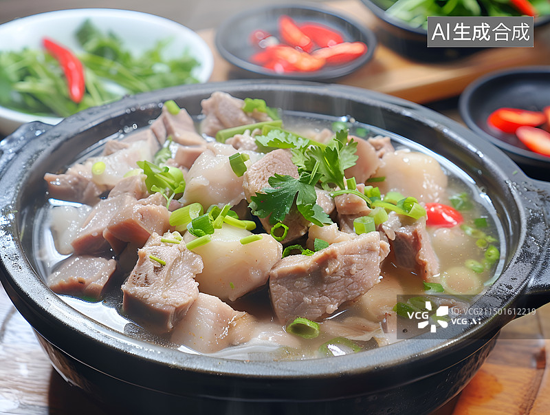 【AI数字艺术】民族美食清炖羊肉图片素材