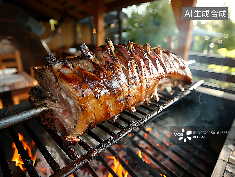 【AI数字艺术】民族美食烤羊肉图片素材