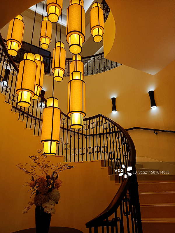 北京环球影城旋转楼梯图片素材