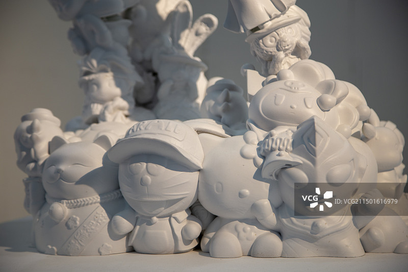 四川美院毕业生雕塑作品展示图片素材