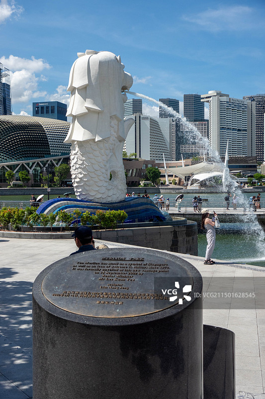 Singapore新加坡Merlion Park鱼尾狮公园图片素材