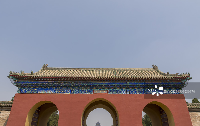 北京天坛公园成贞门图片素材