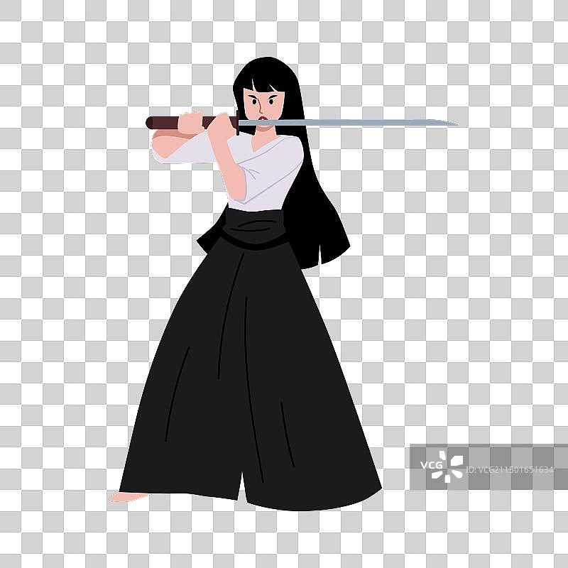 持剑的武士女性图片素材