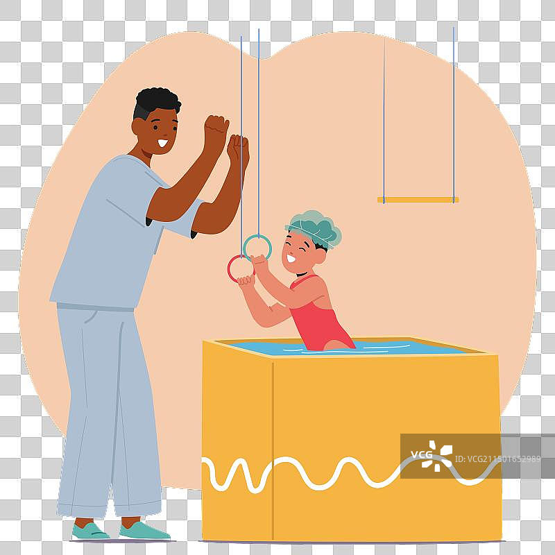 鼓励快乐青年的微笑治疗师图片素材