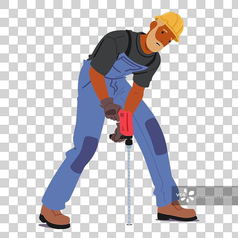 安全装备中的建筑工人角色图片素材