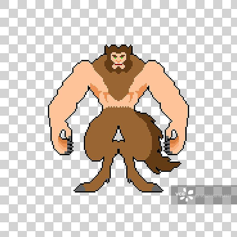 像素风格狼人图片素材