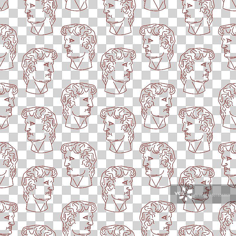 大卫头像雕塑图案图片素材