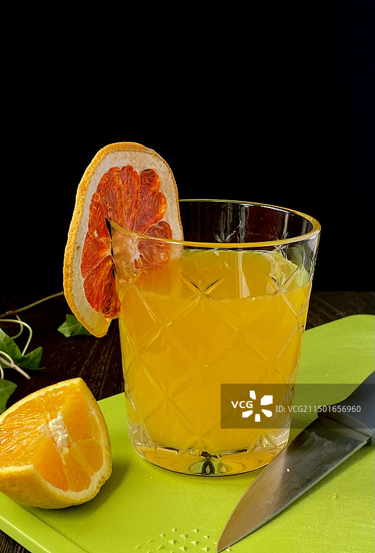 静物摄影：橙汁图片素材