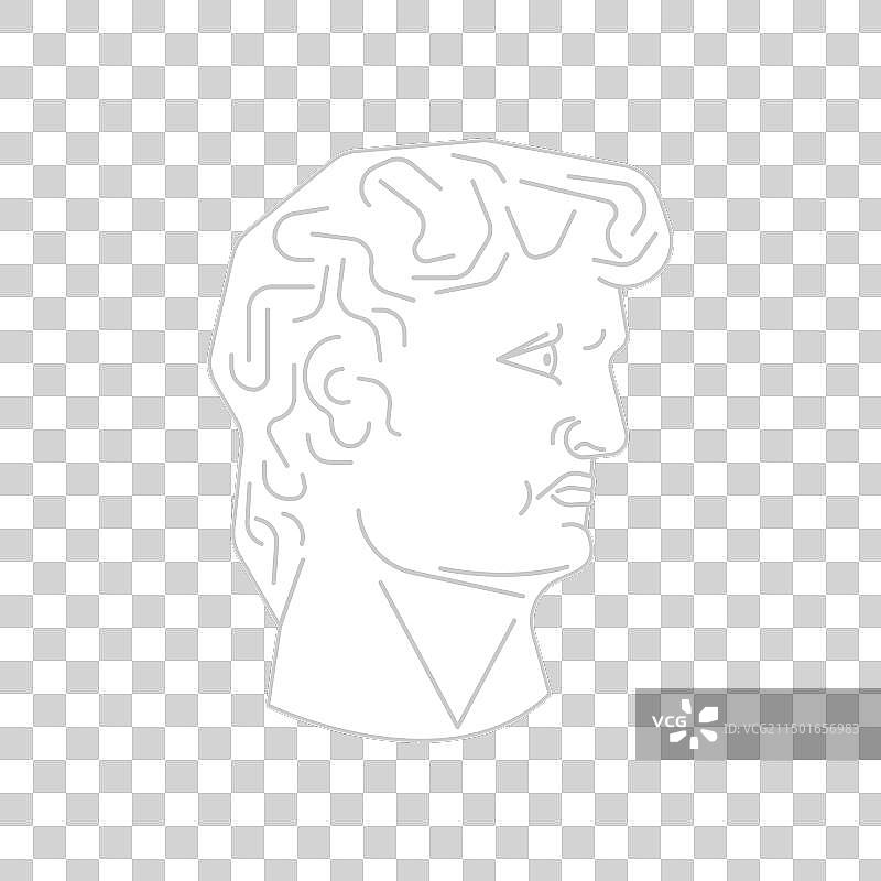 米开朗基罗文艺复兴时期大卫头像雕塑图片素材