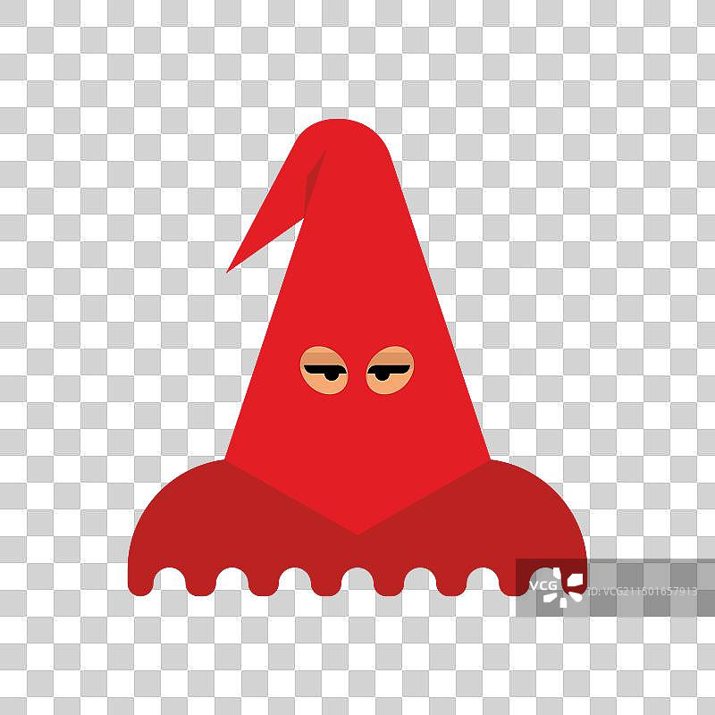 孤立的红色刽子手面具屠夫帽图片素材