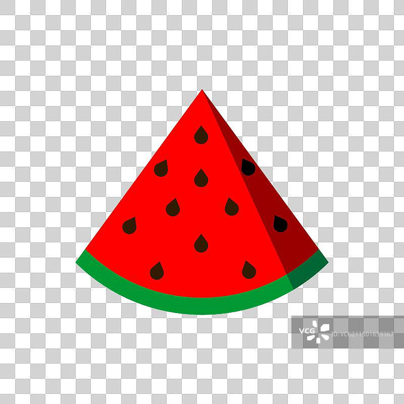 红色西瓜孤立切片图片素材
