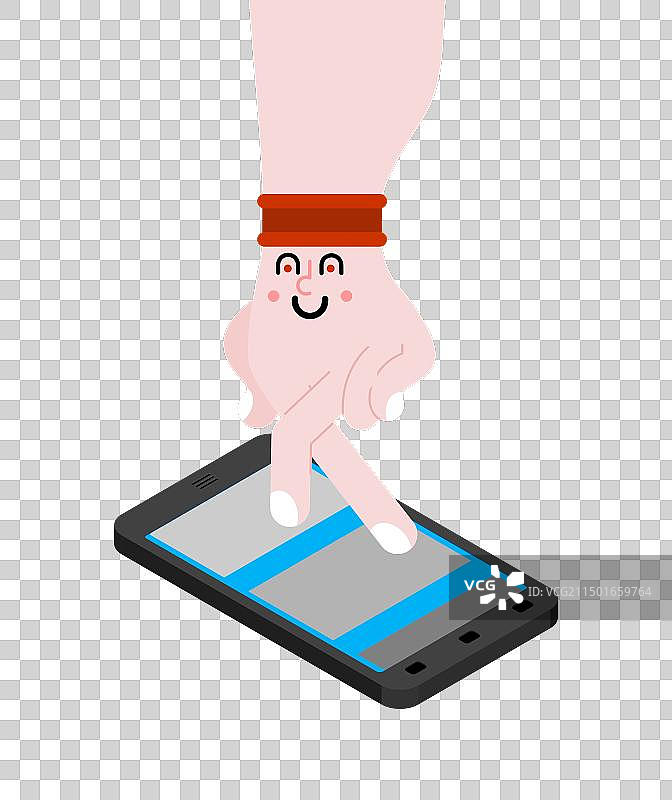 手指在智能手机屏幕上滑动图片素材