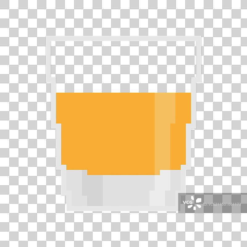 像素风格的威士忌酒杯图片素材