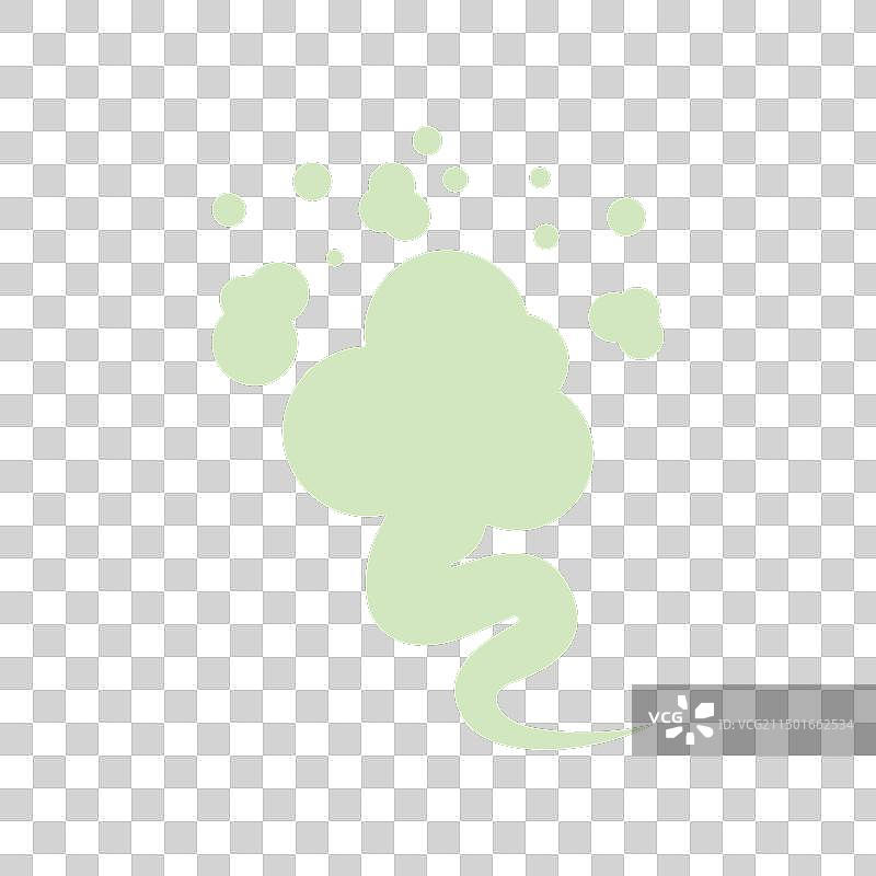 绿色烟雾气体排放符号图片素材