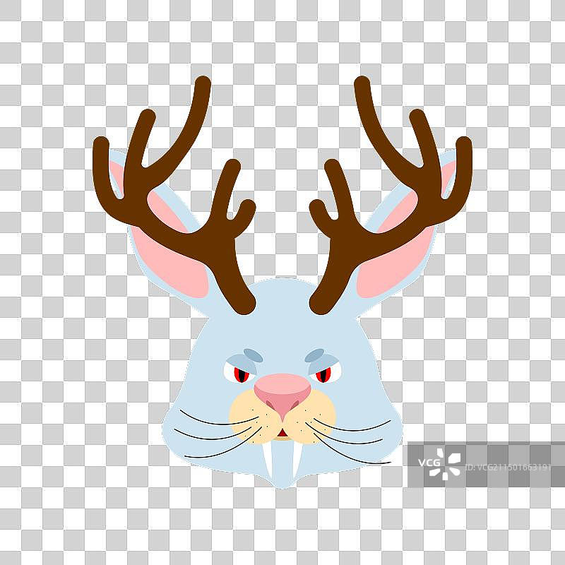 带角野兔的奇异生物图片素材