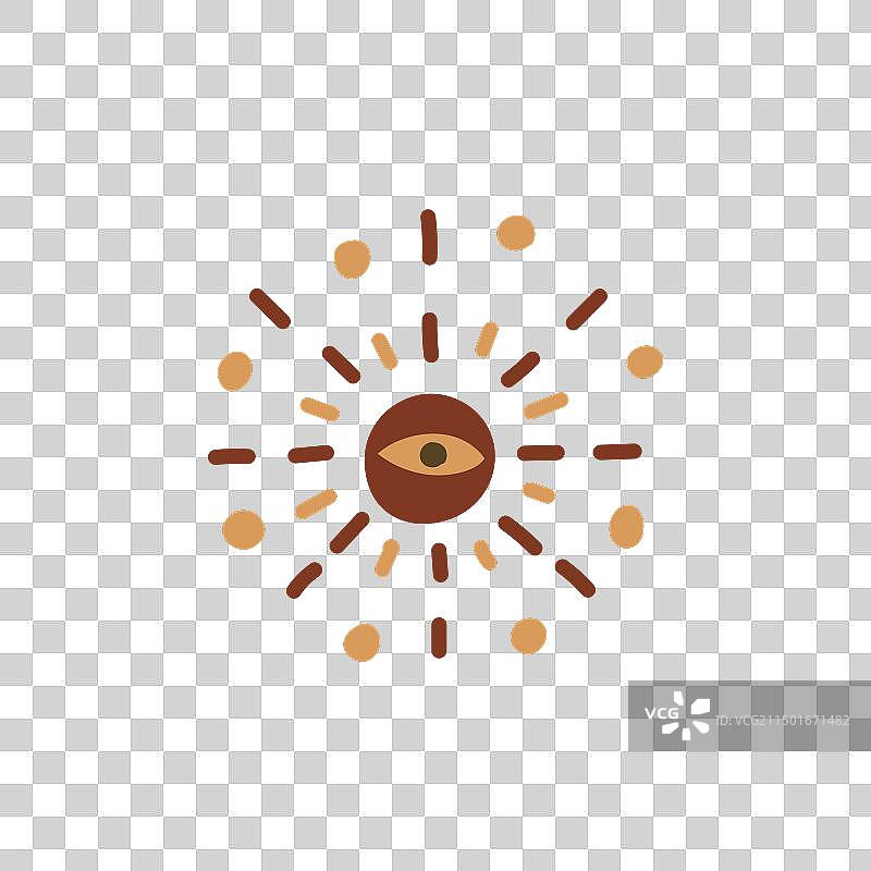 光芒四射的眼睛符号图片素材