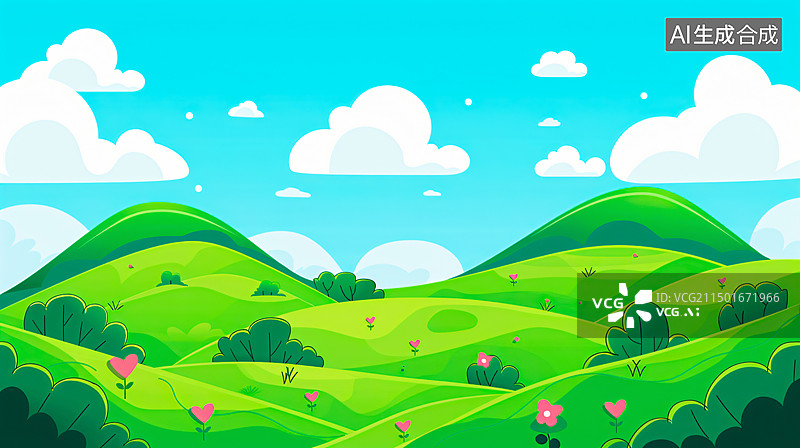 【AI数字艺术】美丽的夏日田园山野自然风光图片素材