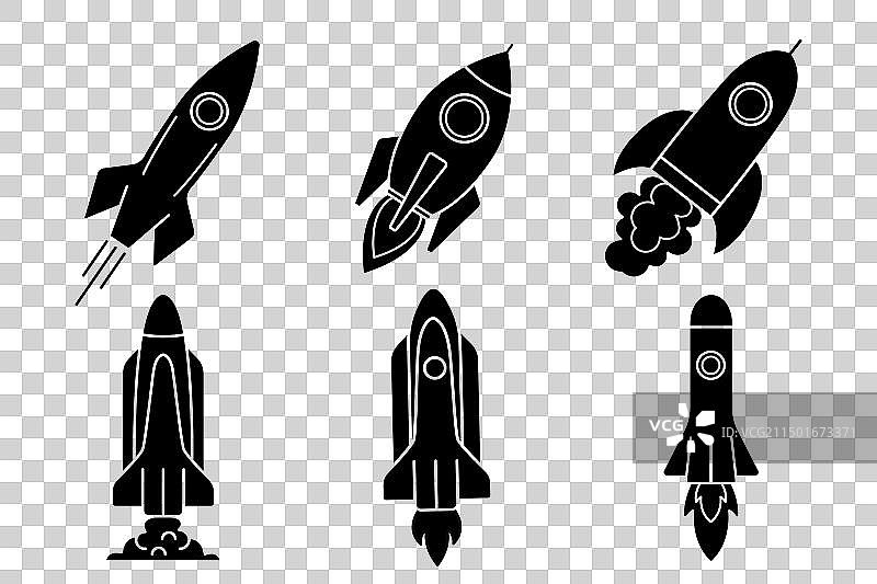 带火焰的宇宙飞船火箭字形图案图片素材