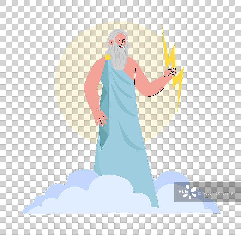 带有闪电的宙斯图片素材