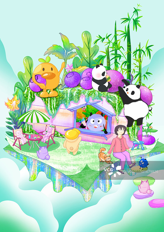 空中甜品小屋图片素材