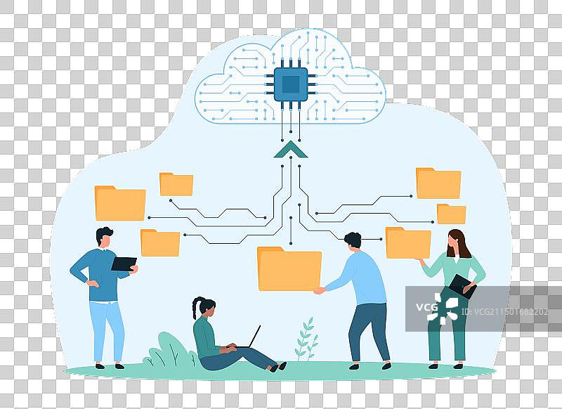 云数据存储文件备份整理图片素材