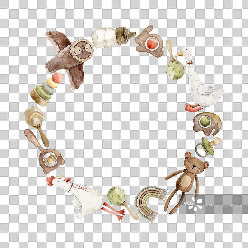儿童玩具花环（含泰迪熊）图片素材