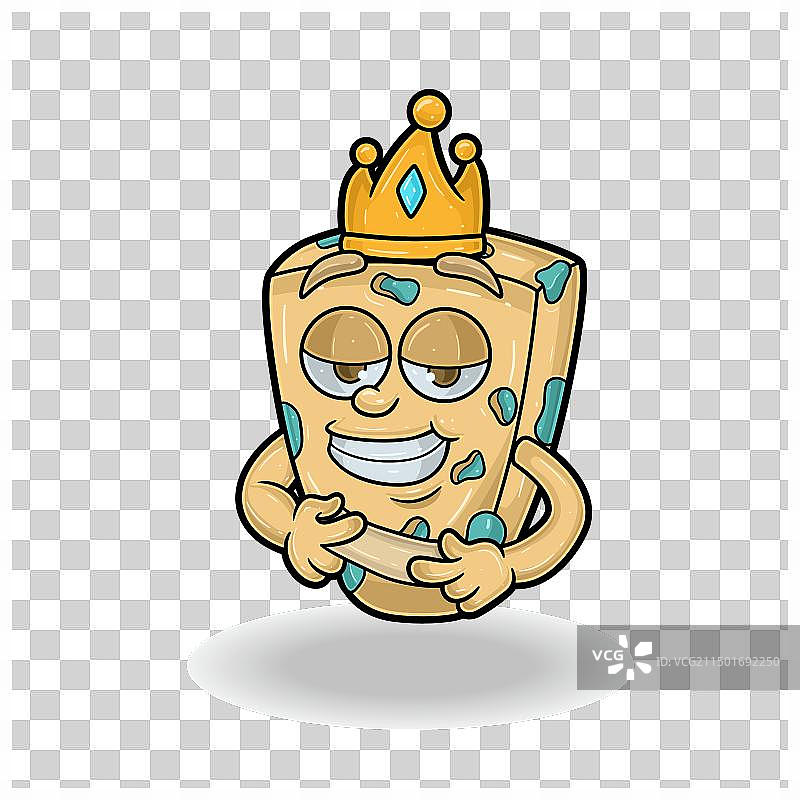 表情可爱的蓝纹奶酪吉祥物图片素材