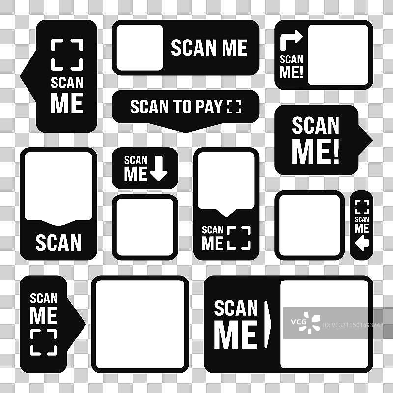 扫描我空白贴纸在线支付特惠图片素材