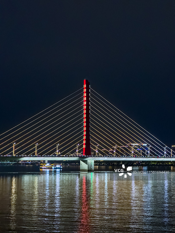 杭州西兴大桥夜景图片素材