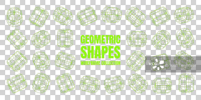 透视网格3D线框线条形状图片素材
