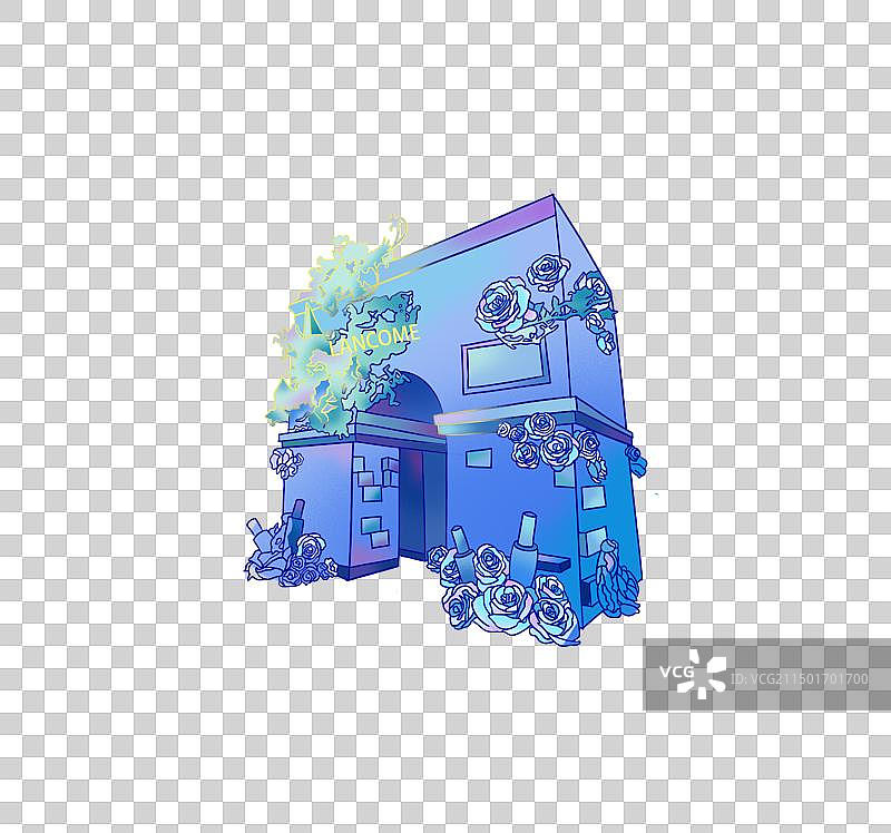 节气冰雕建筑插画图片素材