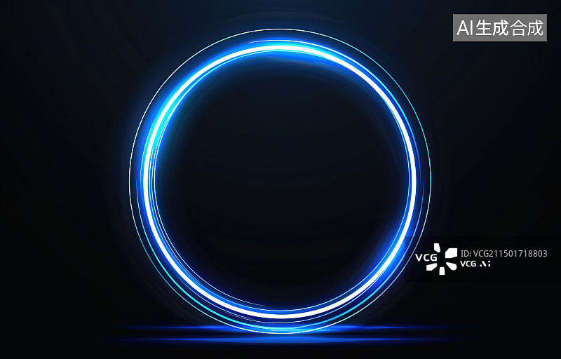 【AI数字艺术】黑色背景下光线轨迹的特写镜头图片素材