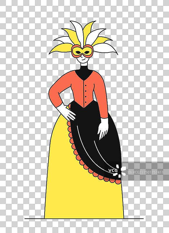 简单的古代化装舞会人物图片素材