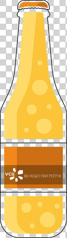 啤酒瓶的彩色草图图片素材