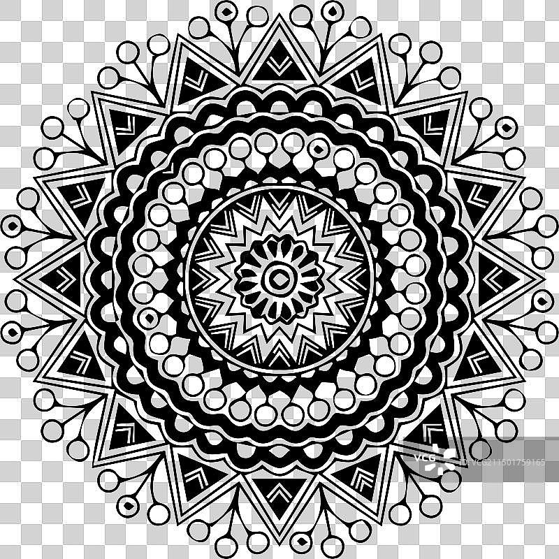 美丽的曼陀罗艺术曼陀罗设计图片素材